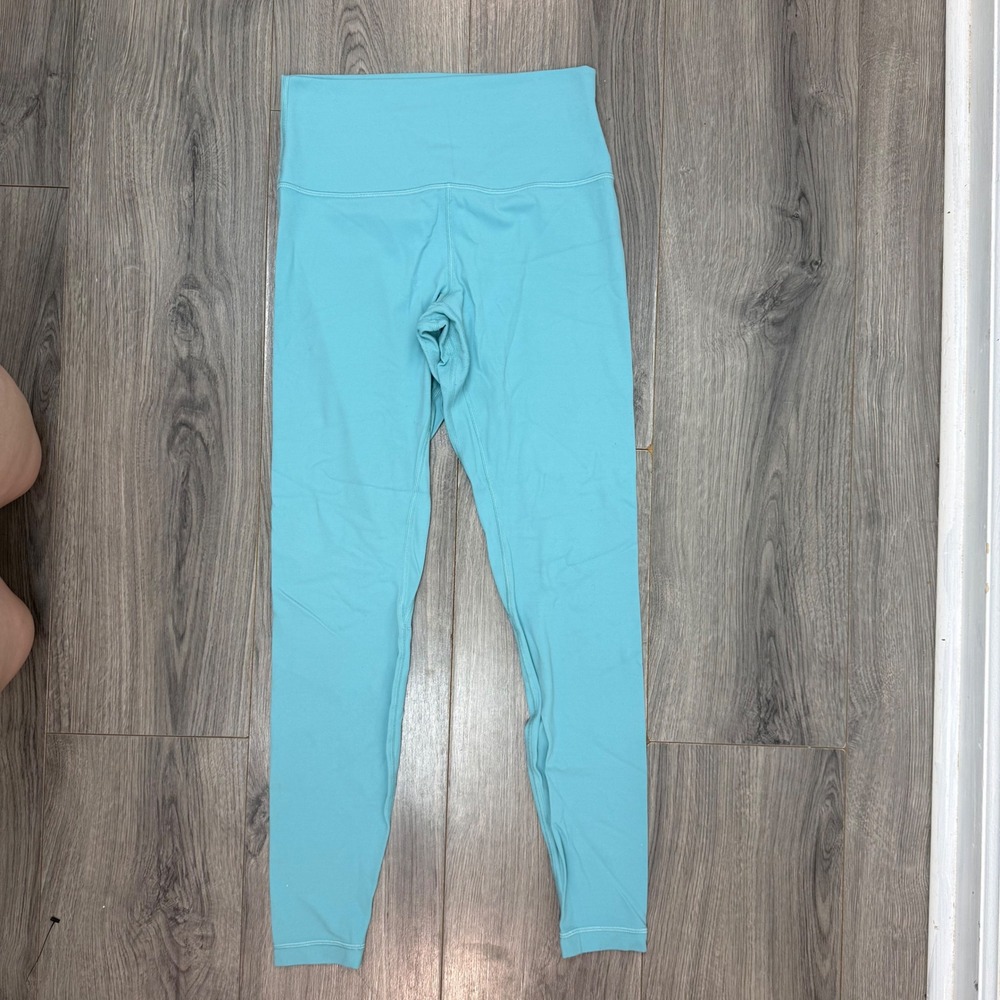 Lululemon Align High-Rise‎ Nulu Leggings Turquoise Blue Yoga Pants 28" Size 8 - Picture 2 of 13